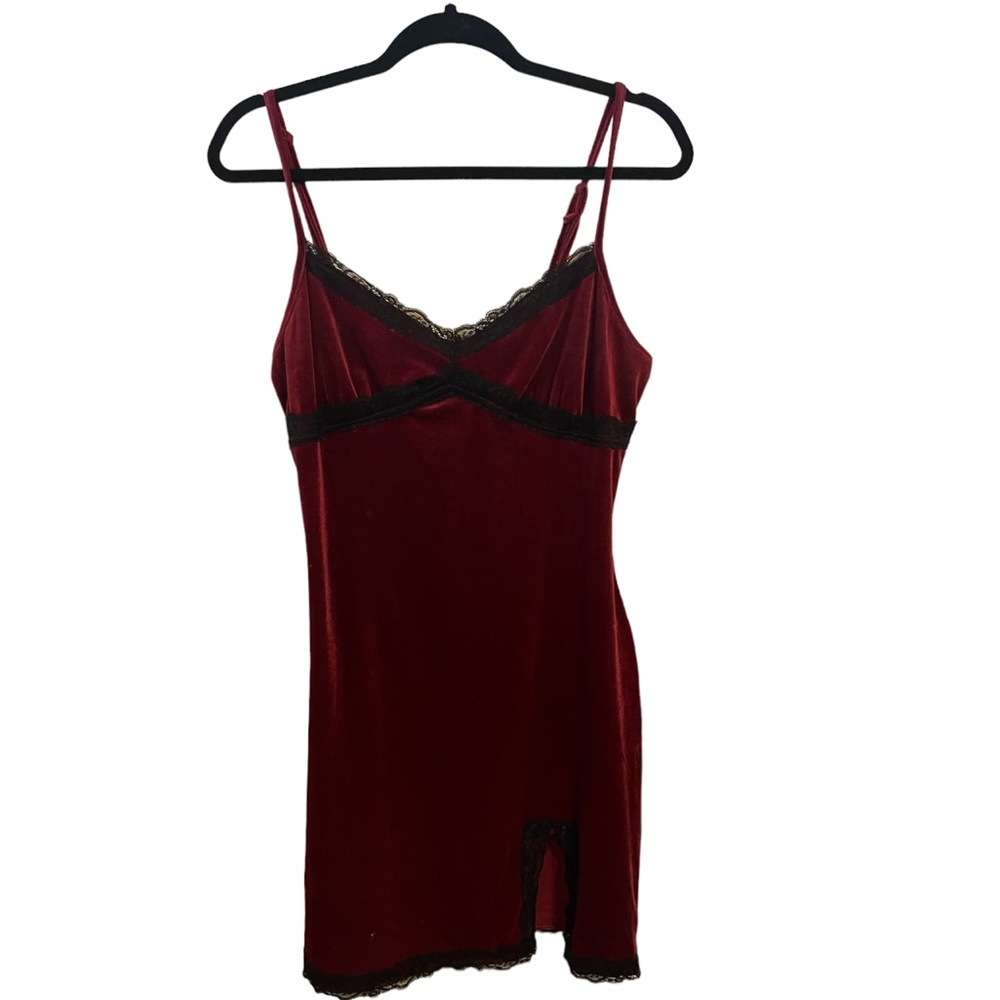 No Comment Sexy Maroon Velvet Dress